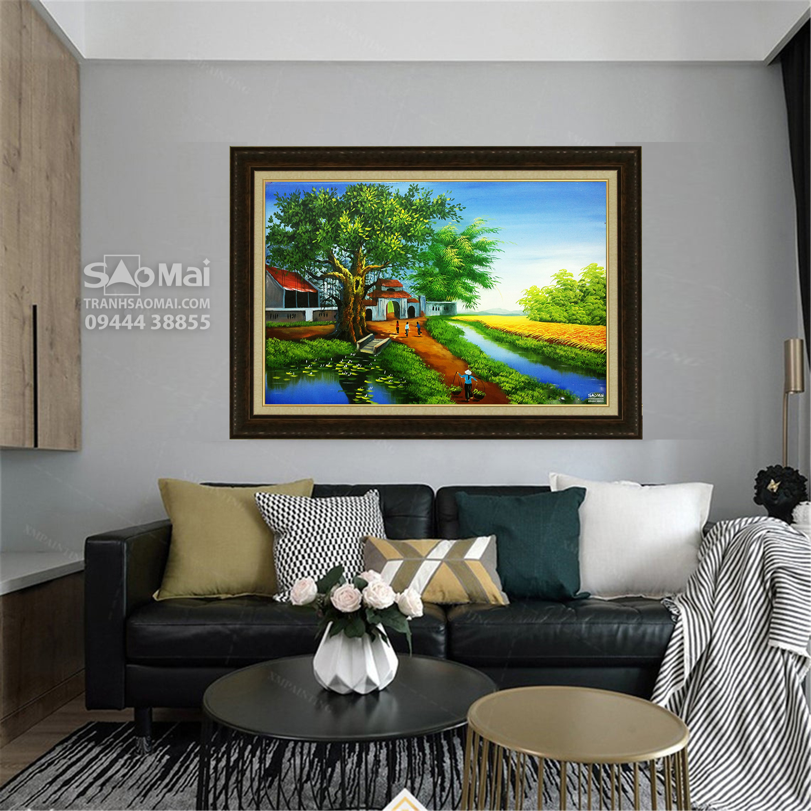 PCDQ69C Tranh đồng quê tả thực - PCĐQ70